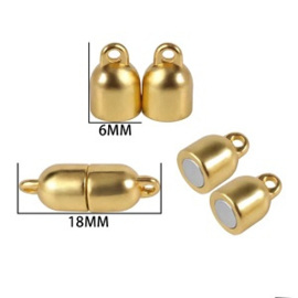magneetsluiting voor armband goudkleur 2 stuks