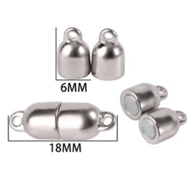 magneetsluiting voor armband zilverkleur 2 stuks