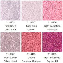 Miyuki assortiment MR11/0 Pink