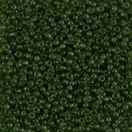 Miyuki rocailles 11/0 0158  Transparent  Olive (50 gram)