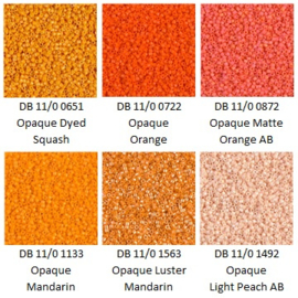 Miyuki assortiment Delica 11/0 Orange