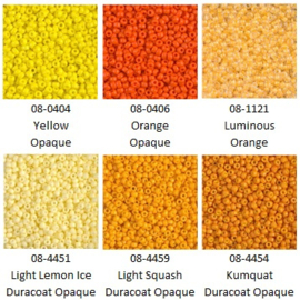 MIYUKI assortiment MR8/0 Yellow - Orange