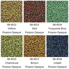 MIYUKI assortiment MR8/0 Mix Picasso Opaque