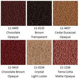 Miyuki assortiment MR11/0 Brown