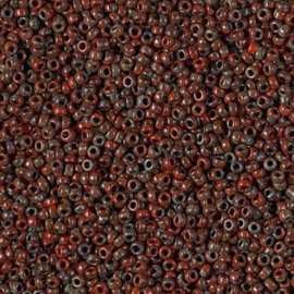 Miyuki rocailles 15-4513 Red Garnet Picasso (5 gram)