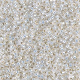 Miyuki rocailles 11/0 0551 White Opal Gilt Lined (50 gram)