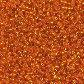 Miyuki rocailles 11-0008 Orange Silver Lined (10 gram)
