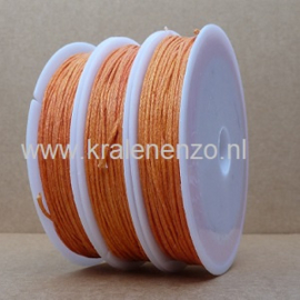 waxkoord 1 mm katoen oranje 20 meter