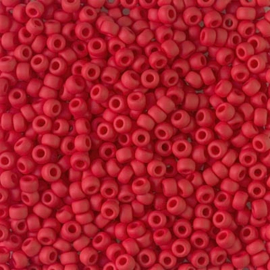 Miyuki rocailles 8-0408F Red Opaque Matte (10 gram)