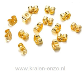 stopper vlindermodel zilver 925  goudkleur 20 stuks