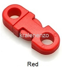 Paracord mini armbandclip Red  5 stuks