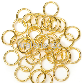 open ring goudkleur 4 x 0,7 mm 50 stuks