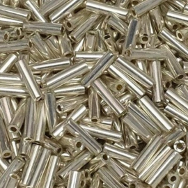 Miyuki Bugles # 2 - 6 x 1,7 mm BGL2-1051 (0181) Galvanized Silver ( 20 gram )