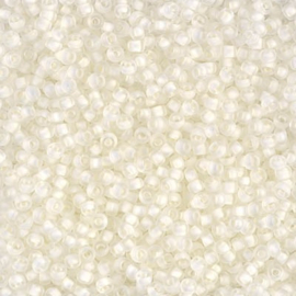 Miyuki rocailles 11-1920 Semi Frosted White Lined Crystal (10 gram)