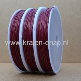 waxkoord 1 mm katoen rood 20 meter