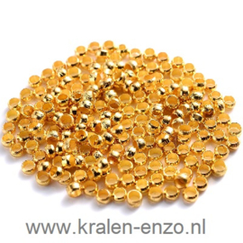 Knijpkraal rond goudkleur 1,5 mm (100 stuks)