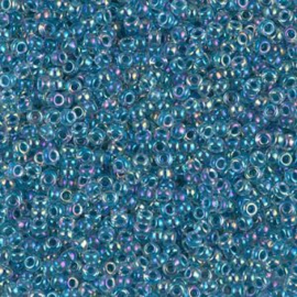 Miyuki rocailles 11/0 0279 Marine Blue Lined Crystal AB (10 gram)