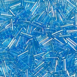 Miyuki Bugles # 2 - 6 x 1,7 mm 0148 Transparent Light Blue ( 10 gram )