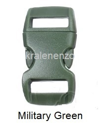 Paracord armbandclip 3/8 (10 mm) Military Green 5 stuks