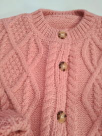 Kabelvest - roze-