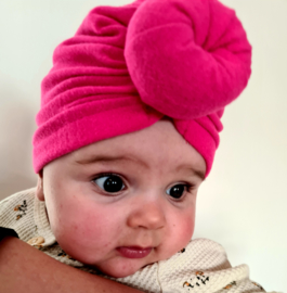 Turban met knot -  roze