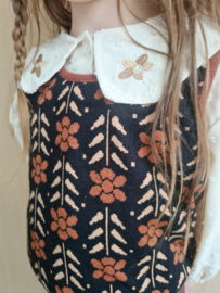 Tricot gilet met bloemen