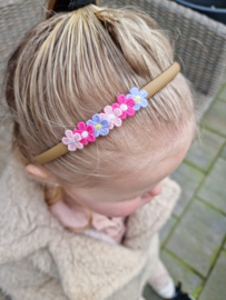 Diadeem mini Flowers Pink & Lila