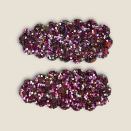 Sparkle Collection Hairclip Florien rosy brown glitter