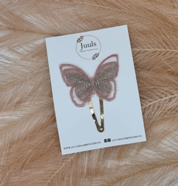 Hair clip butterfly light Pink