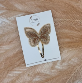 Hair clip butterfly Beige/Brown