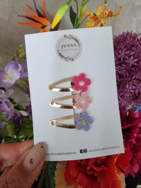 Haarspeldje mini flower Pink-Lila