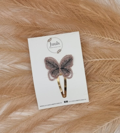 Hair clip butterfly old Pink