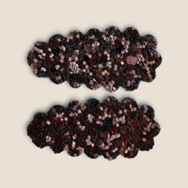 Sparkle Collection Hairclip Florien brown glitter