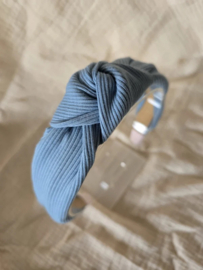Headband ribbed blue jeans