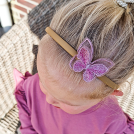 Diadeem butterfly Pink