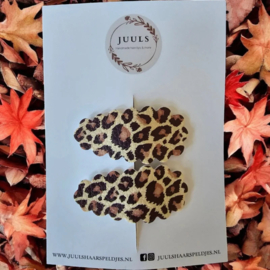 Haarspeldje Florien antislip leopard