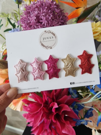 December Special Antislip Stars mix pink&red