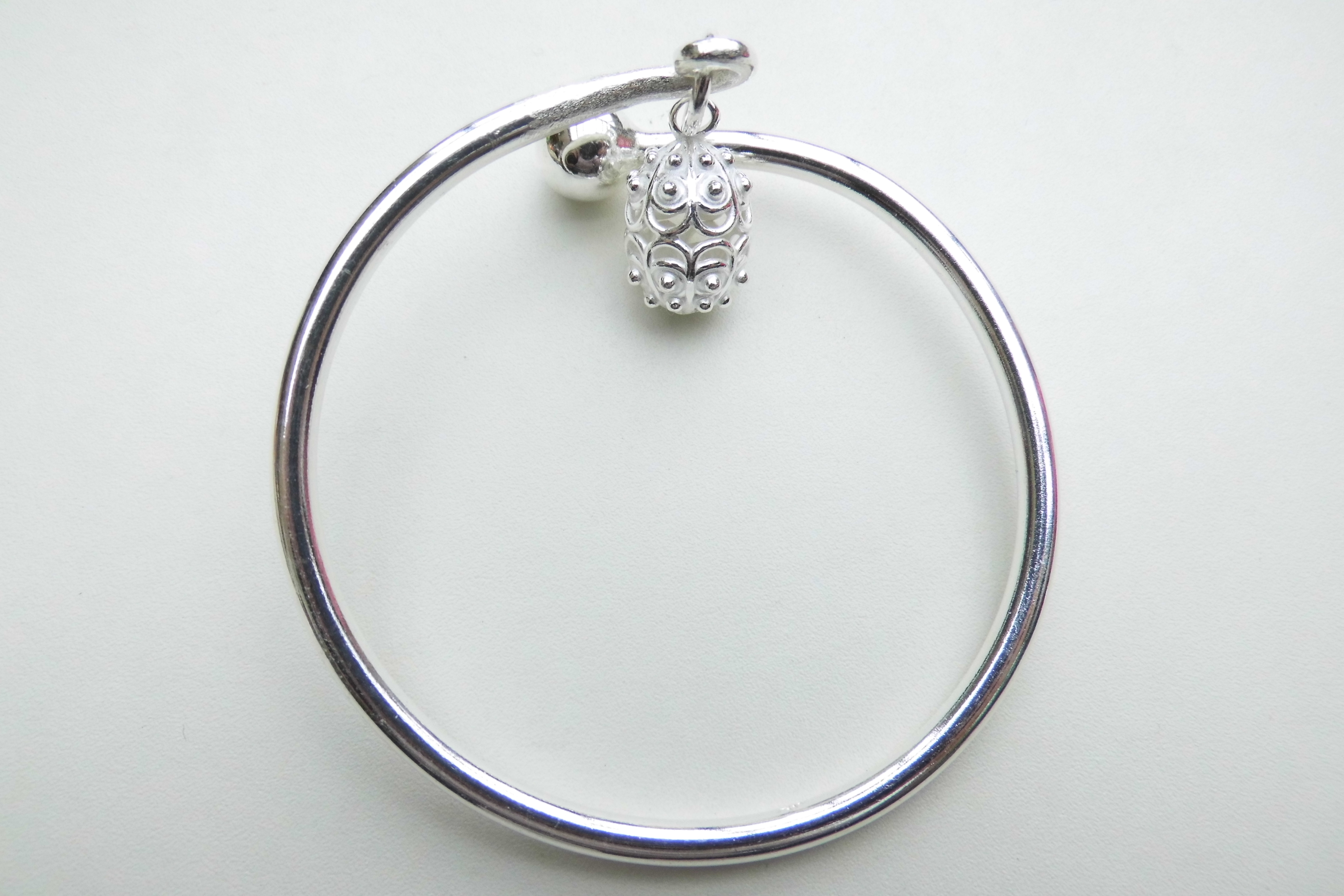 Zilveren makka-peri boei armband. (nieuw model)