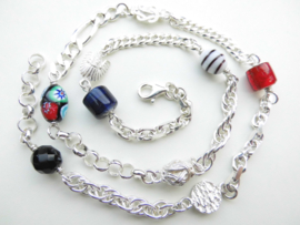 Zilveren alakondre ketting (74 cm)
