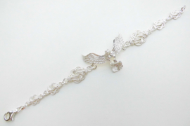 Zilveren adelaar mattenklopper bracelet.