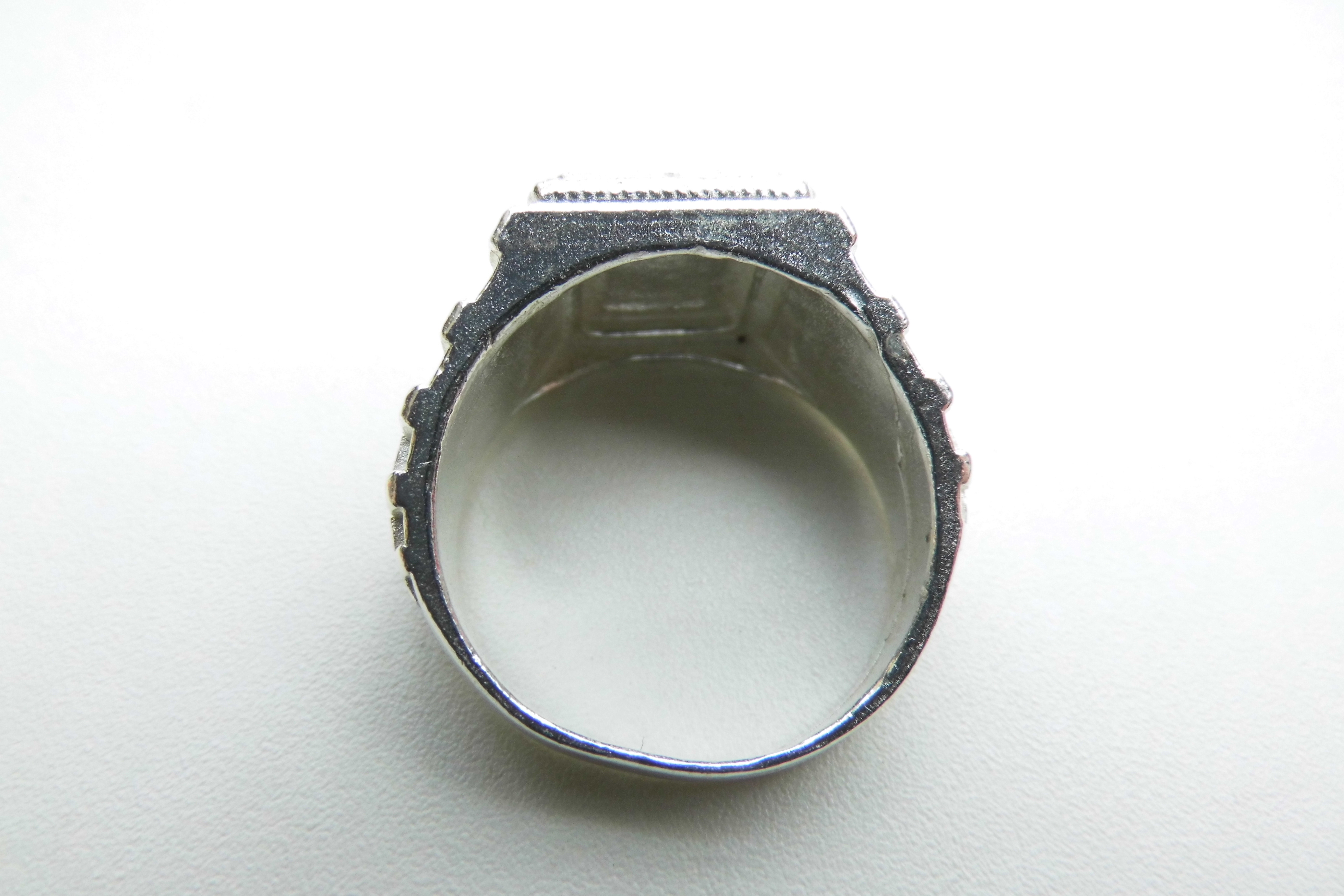 Zilveren anker cachet ring.