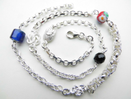 Zilveren alakondre ketting (50 cm)