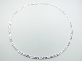 Zilveren figaro ketting.