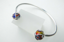 Zilveren alakondre ballen boei armband.