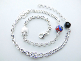Zilveren baby/kind alakondre ketting