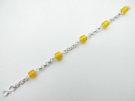 Zilveren gele ingi boca lontai bracelet.