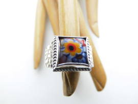 Zilveren alakondre cachet ring.