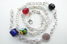 Zilveren alakondre ketting. (dik) (56 cm)
