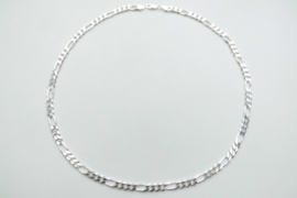 Zilveren figaro ketting.