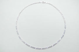 Zilveren figaro ketting (50 cm)